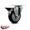Service Caster 4'' Black Poly Wheel Swivel Top Plate Caster Posi Brake SCC-20S414-PPUB-BLK-PLB - alternate 2